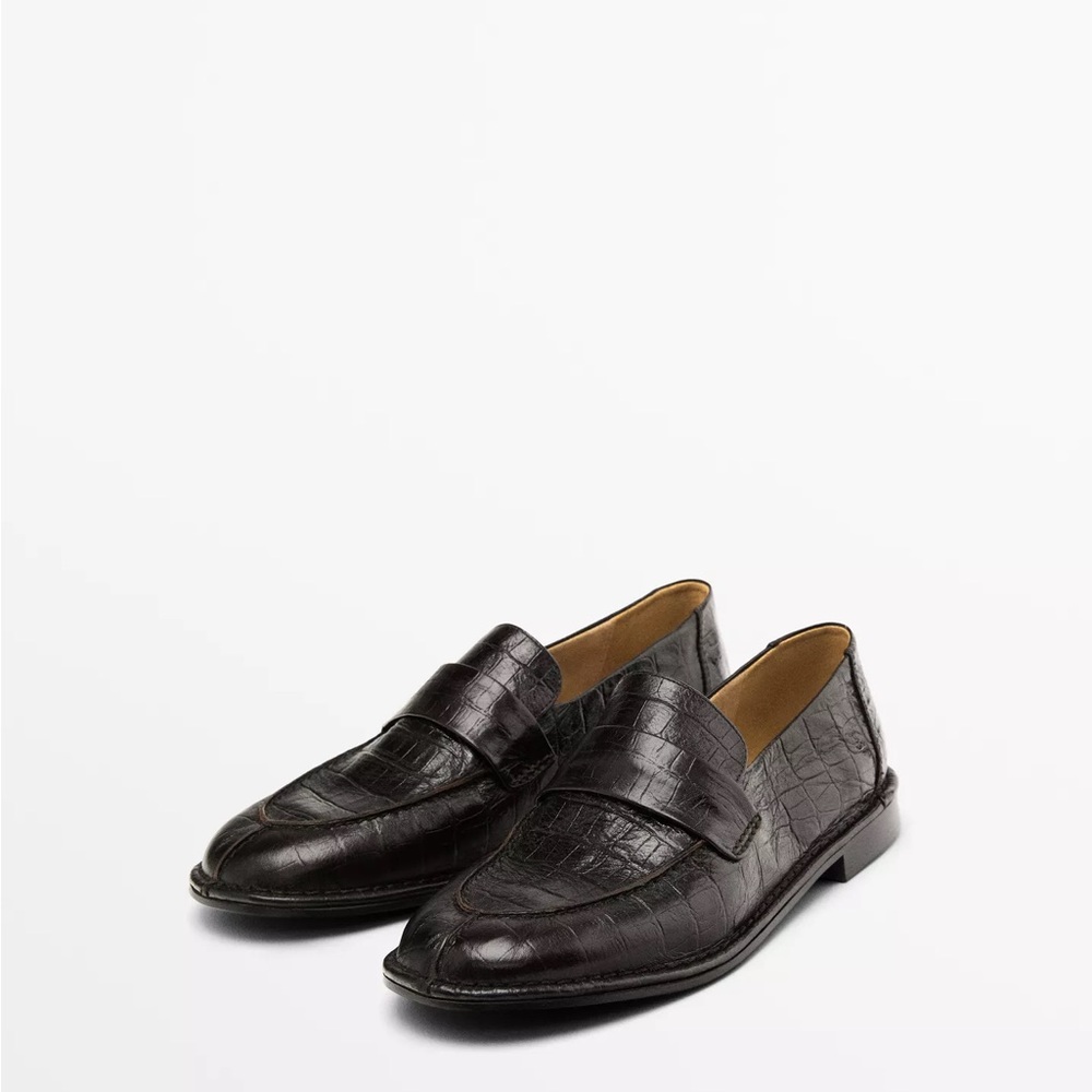 Massimo Dutti Croc Loafer - in Excellent Condition